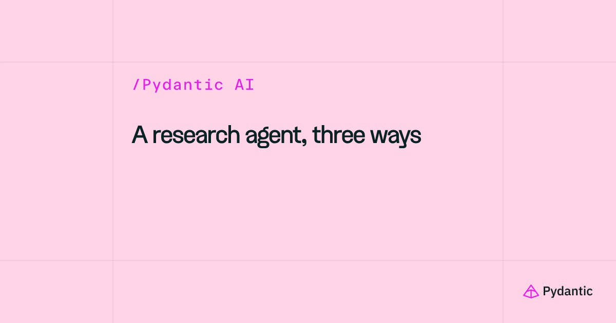 A research agent, three ways