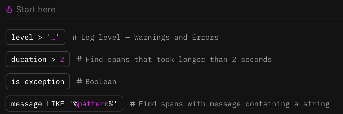 Search box start here