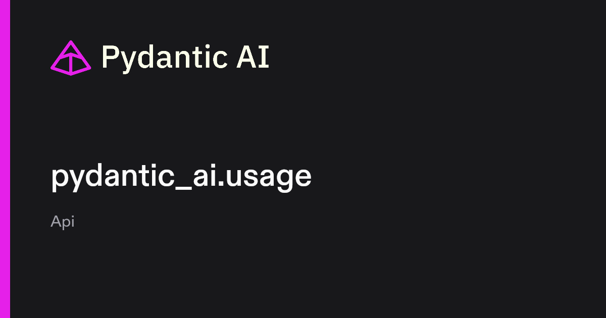 pydantic_ai.usage | Pydantic Docs