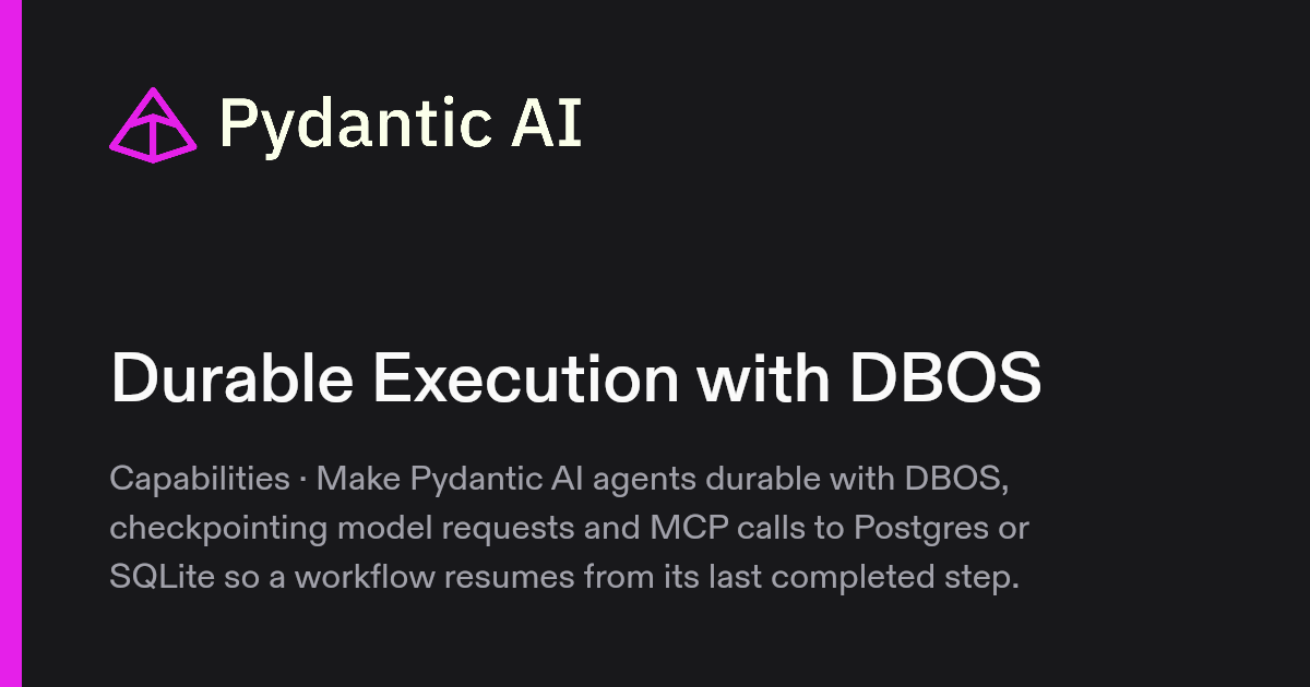 DBOS | Pydantic Docs