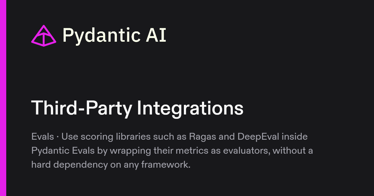 Third-Party Integrations | Pydantic Docs