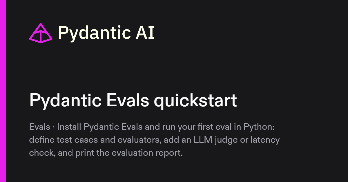Quick Start | Pydantic Docs