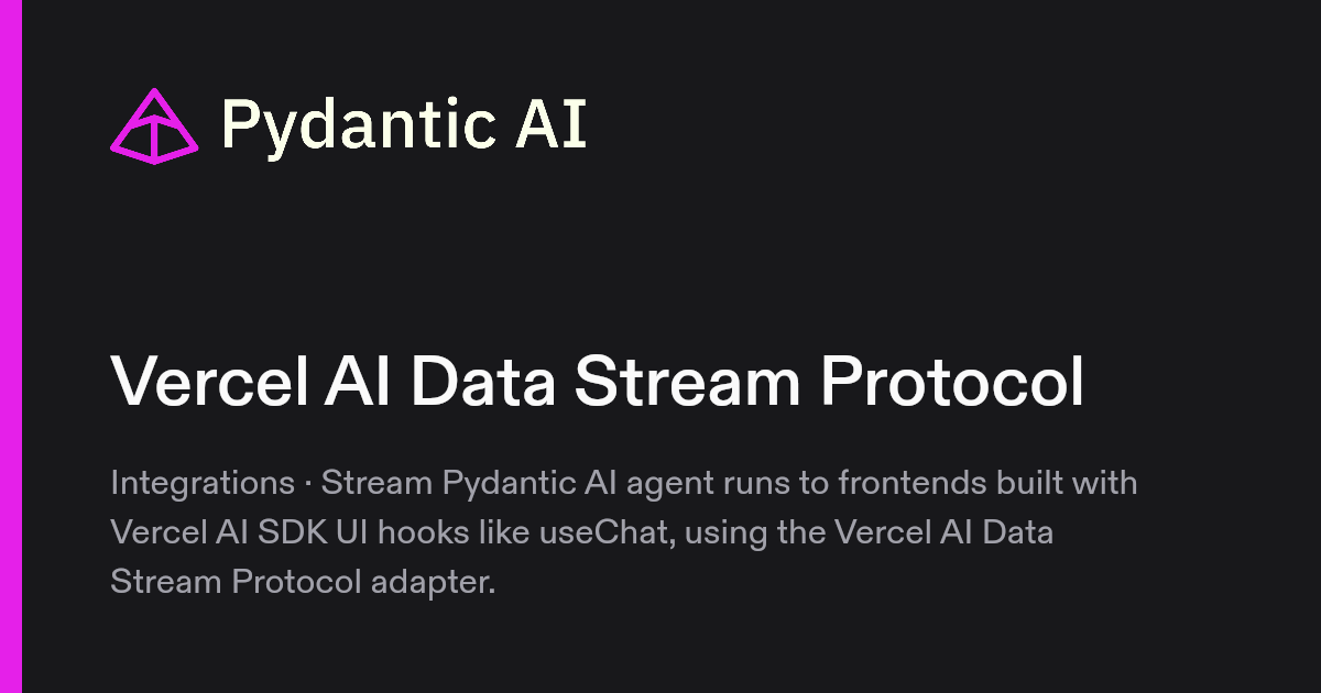 Vercel AI | Pydantic Docs
