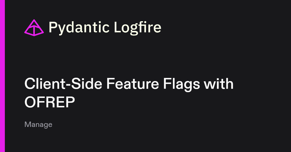 Feature Flags (OFREP) | Pydantic Docs