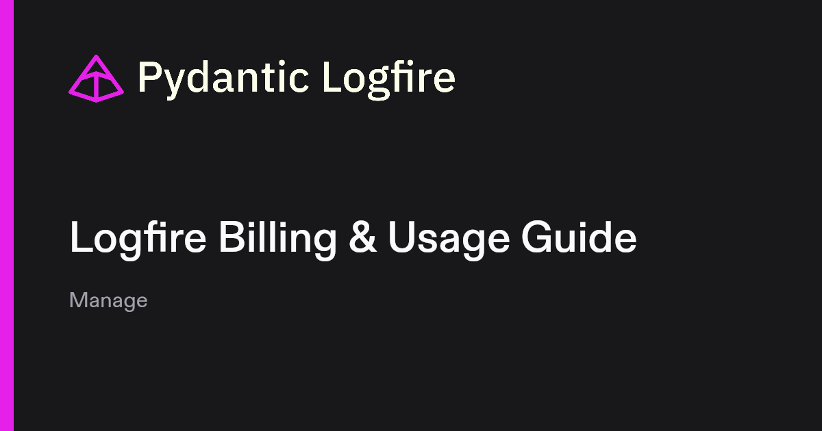 Cost & Usage | Pydantic Docs