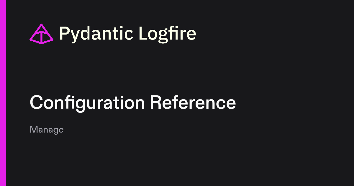 Configuration Reference | Pydantic Docs